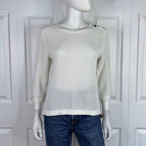 SAINT JAMES women's knit white sweater small